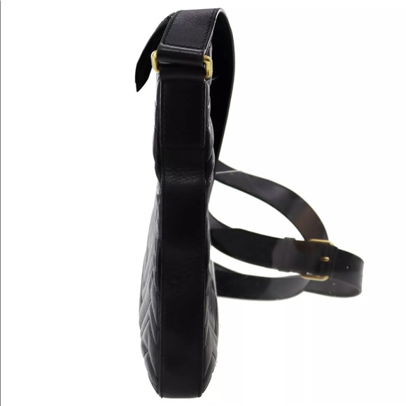 Authentic Gucci Marmont black leather crossbody bag - Picture 3 of 12